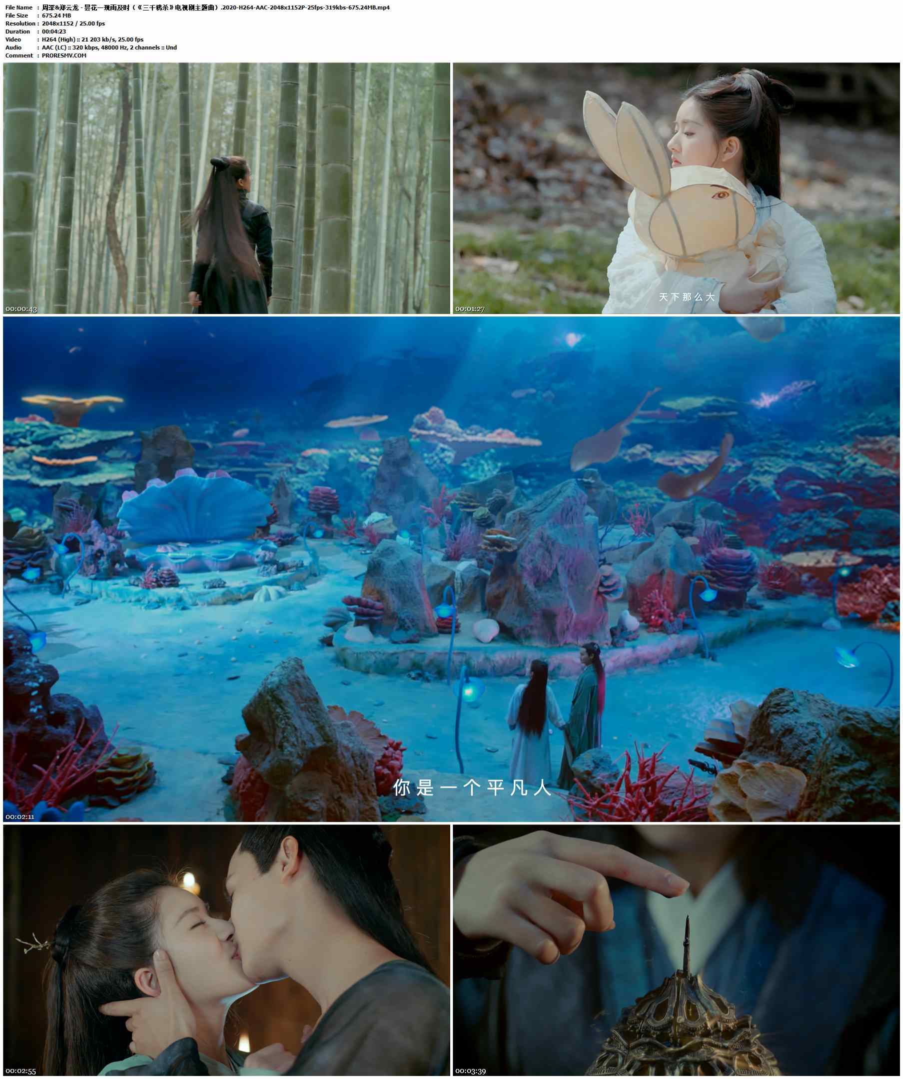 周深&郑云龙 - 昙花一现雨及时（《三千鸦杀》电视剧主题曲）.2020-H264-AAC-2048x1152P-25fps-319kbs-675.24MB官方MV_高清MV